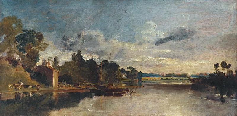 Joseph Mallord William Turner The Thames near Walton Bridges Spain oil painting art